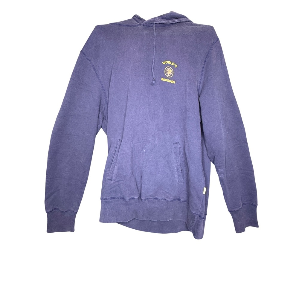 Aime Leon Dore Worlds Borough Navy Blue Hoodie XL Mens Pullover Graphic Logo